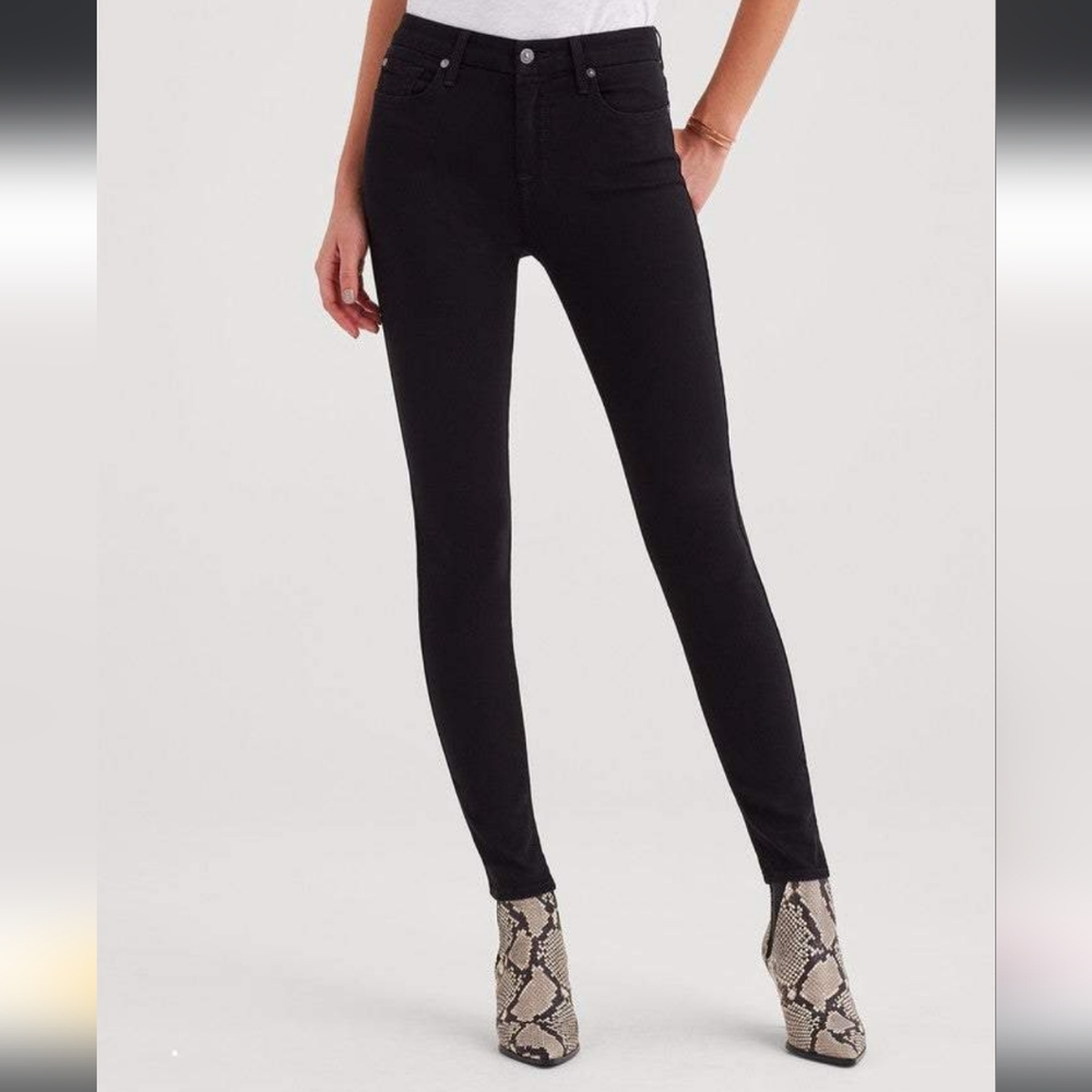 7FAMK Black High Waisted B(air) Denim Size 25